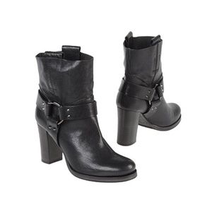 DEIMILLE Black Leather Motorcycle Boots SZ IT 41 Made in Italy